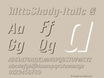 ☞RittsShady-Italic Version 2.001;com.myfonts.easy.eurotypo.ritts.shady.wfkit2.version.4hqU图片样张