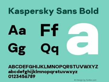 Kaspersky Sans Bold Version 2.002图片样张
