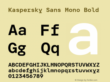 Kaspersky Sans Mono Bold 3.200.22122022图片样张