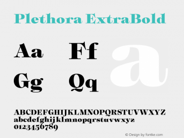 Plethora-ExtraBold Version 1.00图片样张