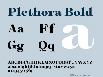 Plethora-Bold Version 1.00图片样张