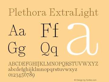 Plethora-ExtraLight Version 1.00图片样张