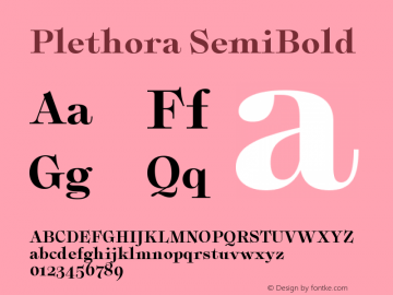 Plethora-SemiBold Version 1.00图片样张