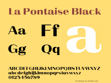 LaPontaise-Black Version 2.000;Glyphs 3.2 (3180)图片样张