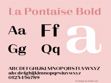 LaPontaise-Bold Version 2.000;Glyphs 3.2 (3180)图片样张