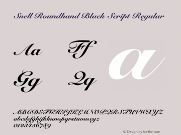 Snell Roundhand Black Script Regular 001.000图片样张