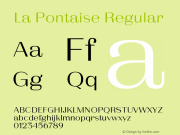 LaPontaise-Regular Version 2.000;Glyphs 3.2 (3180)图片样张