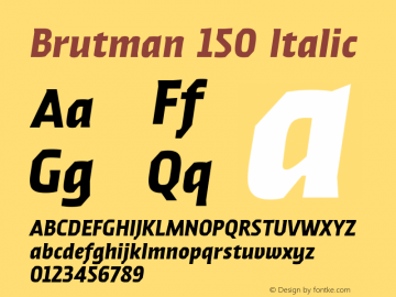 Brutman-150Italic Version 1.100;FEAKit 1.0图片样张