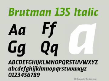 Brutman-135Italic Version 1.100;FEAKit 1.0图片样张