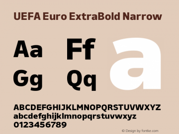 UEFA Euro ExtraBold Narrow Version 1.000;FEAKit 1.0图片样张