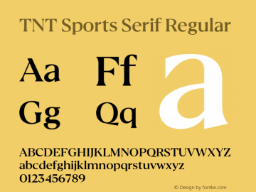 TNT Sports Serif Regular Version 1.100图片样张