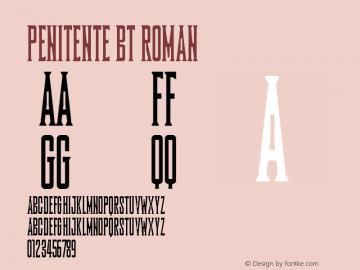 Penitente-BT-Roman Version 5.000;Glyphs 3.2 (3177)图片样张