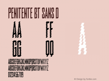 Penitente-BT-Sans-D Version 5.000;Glyphs 3.2 (3177)图片样张