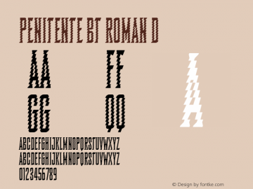 Penitente-BT-Roman-D Version 5.000;Glyphs 3.2 (3177)图片样张
