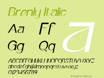 Brenly Oblique Version 1.000 Initial Release图片样张