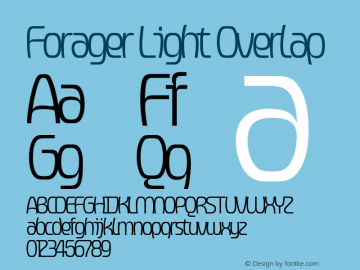 Forager-LightOverlap Version 1.000;Glyphs 3.1.2 (3151);fontTools/otf2ttf 4.10.2; ttfautohint (v1.8.3)图片样张