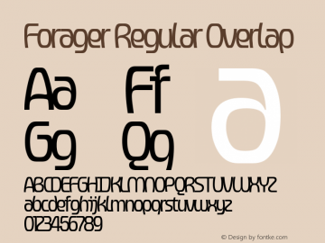Forager-RegularOverlap Version 1.000;Glyphs 3.1.2 (3151);fontTools/otf2ttf 4.10.2; ttfautohint (v1.8.3)图片样张