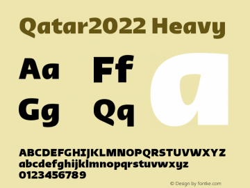 Qatar2022 Heavy Version 1.000;hotconv 1.0.109;makeotfexe 2.5.65596图片样张