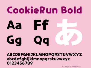 CookieRun Bold Version 1.010图片样张