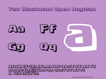 You Blockhead Open Version 1.000 2009 initial release;com.myfonts.easy.comicraft.you-blockhead.open.wfkit2.version.3kU6图片样张