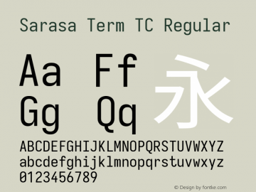 Sarasa Term TC 图片样张