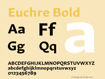 Euchre Bold Version 1.00图片样张