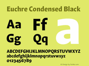 Euchre Condensed Black Version 1.00图片样张