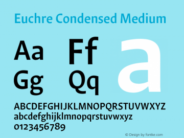 Euchre Condensed Medium Version 1.00图片样张