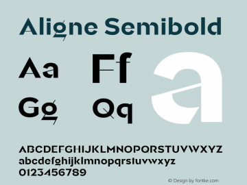 Aligne Semibold Version 2.100图片样张