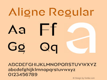 Aligne Regular Version 2.100图片样张