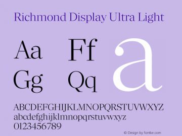 Richmond Display Ultra Light Version 1.005图片样张