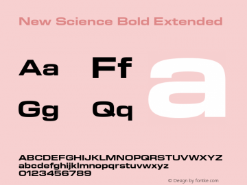 New Science Bold Extended Version 1.00图片样张