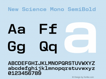 New Science Mono SemiBold Version 1.00图片样张