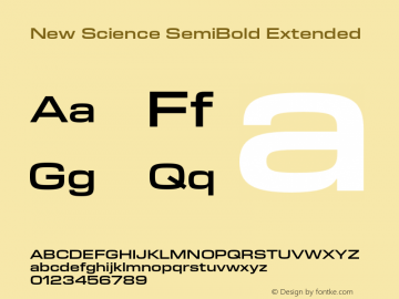 New Science SemiBold Extended Version 1.00图片样张