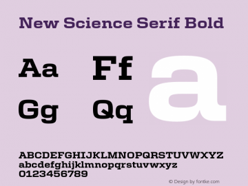 New Science Serif Bold Version 2.101图片样张