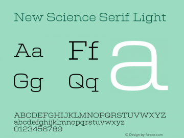 New Science Serif Light Version 2.101图片样张