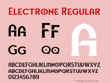 Electrone Regular Version 1.000;hotconv 1.0.109;makeotfexe 2.5.65596图片样张
