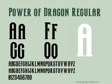 Power of Dragon Regular Version 1.000;hotconv 1.0.109;makeotfexe 2.5.65596图片样张