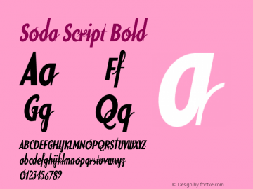 Soda Script Bold 001.000 Font Sample