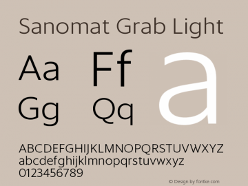 Sanomat Grab Light Regular Version 1.001;PS 001.001;hotconv 1.0.72;makeotf.lib2.5.5900图片样张