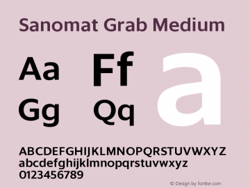 Sanomat Grab Medium Regular Version 1.001;PS 001.001;hotconv 1.0.72;makeotf.lib2.5.5900图片样张