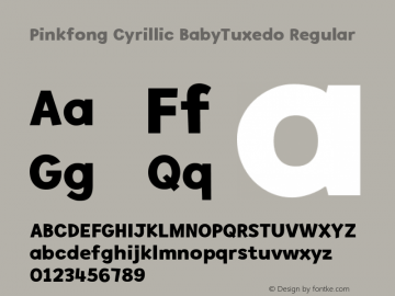 Pinkfong Cyrillic BabyTuxedo Regular Version 3.40图片样张