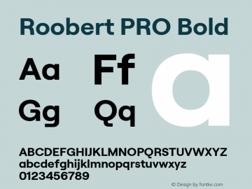 Roobert PRO Bold Version 3.003图片样张