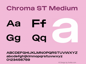 Chroma ST Medium Version 1.000 | WF图片样张