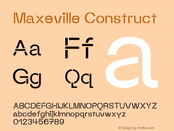 Maxeville-Construct Version 1.000;PS 001.000;hotconv 1.0.88;makeotf.lib2.5.64775;fontTools/otf2ttf 4.10.2; ttfautohint (v1.8.3)图片样张