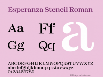 Esperanza Stencil Roman 23.334 | WF图片样张