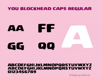 You Blockhead Caps Version 1.000 2009 initial release;com.myfonts.easy.comicraft.you-blockhead.caps.wfkit2.version.3kU7图片样张