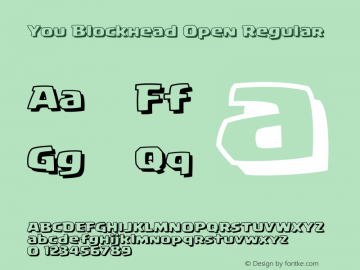 You Blockhead Open Version 1.000 2009 initial release;com.myfonts.easy.comicraft.you-blockhead.open.wfkit2.version.3kU6图片样张