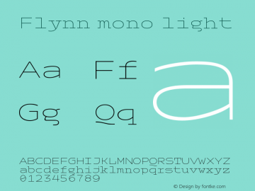 Flynn mono light Version 1.000;hotconv 1.0.109;makeotfexe 2.5.65596图片样张