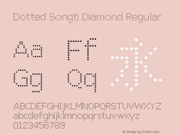 Dotted Songti Diamond Regular 0.1图片样张